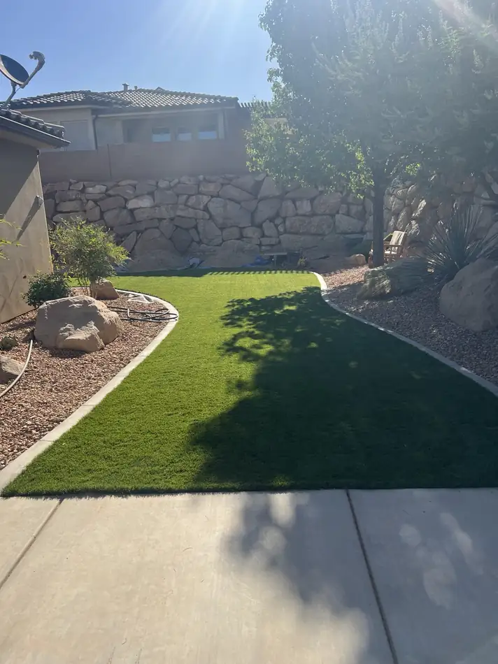 Finished lawn area