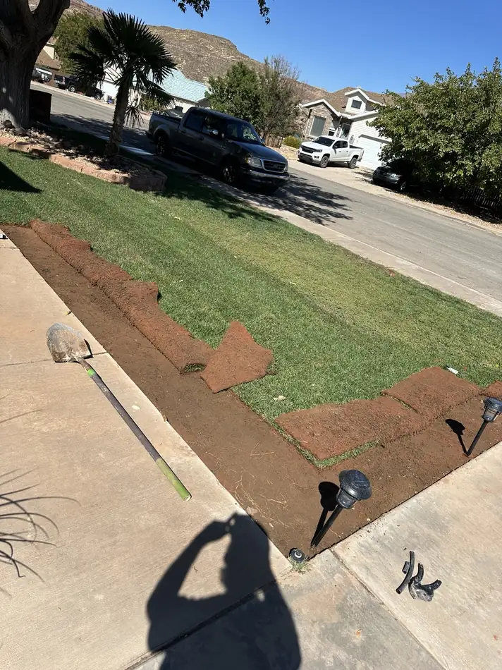 Irrigation trench work