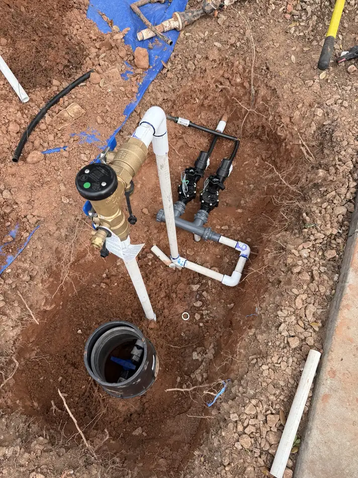 Backflow and manifold installation